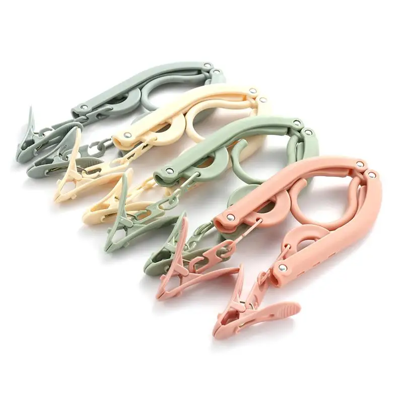 Travel Portable Folding Clothes Hangers Home Clothes Hangers Drying Rack Outdoor Travel Camping Plastic Clothes Coat Hangers