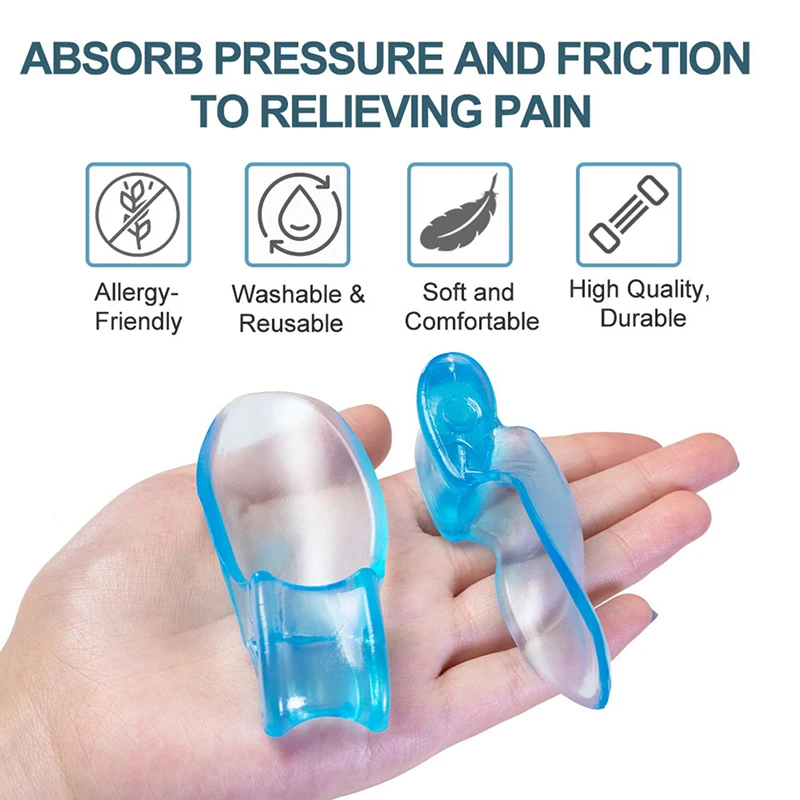 New 2pcs Big Toe Separator Bone Corrector Straightener Silicone Gel Foot Fingers Protector Bunion Adjuster Feet Massager