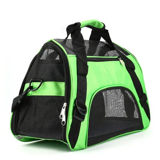 Рождество, переносная сумка для собак и кошек, сумка для путешествий, слинг-рюкзак, Померания, чихуахуа - Цвет: Зеленый