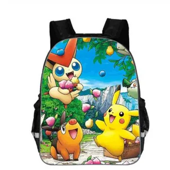 

Cute Anime Cartoon Pikachu Backpack Pokemon Cosplay Printing Backpacks School Bags Teenager Girls Boys Mochila Feminina bag