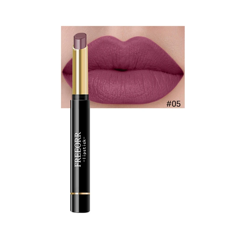 12 Colors Lipstick Waterproof Non-stick Cup Long Lasting Matte Velvet Lipstick Make-up 3.2g