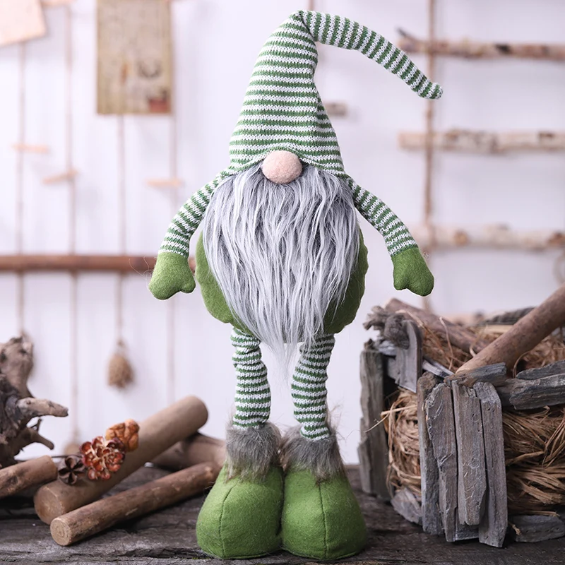 

Christmas Stripe Faceless Standing Dolls Decoration Lovely Ornament Pendant