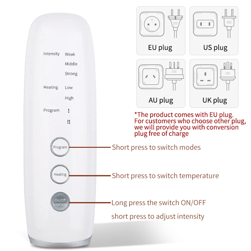 Leg Air Compression Massager Heated for Thigh Knee and Calf Circulation  3 Intensities 2 Modes 2 Temperatures Massage Relaxation images - 6