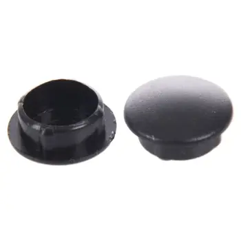 

10 Pcs Plastic 10mm Diameter Flush Mounted Tube Insert Caps Cover Black