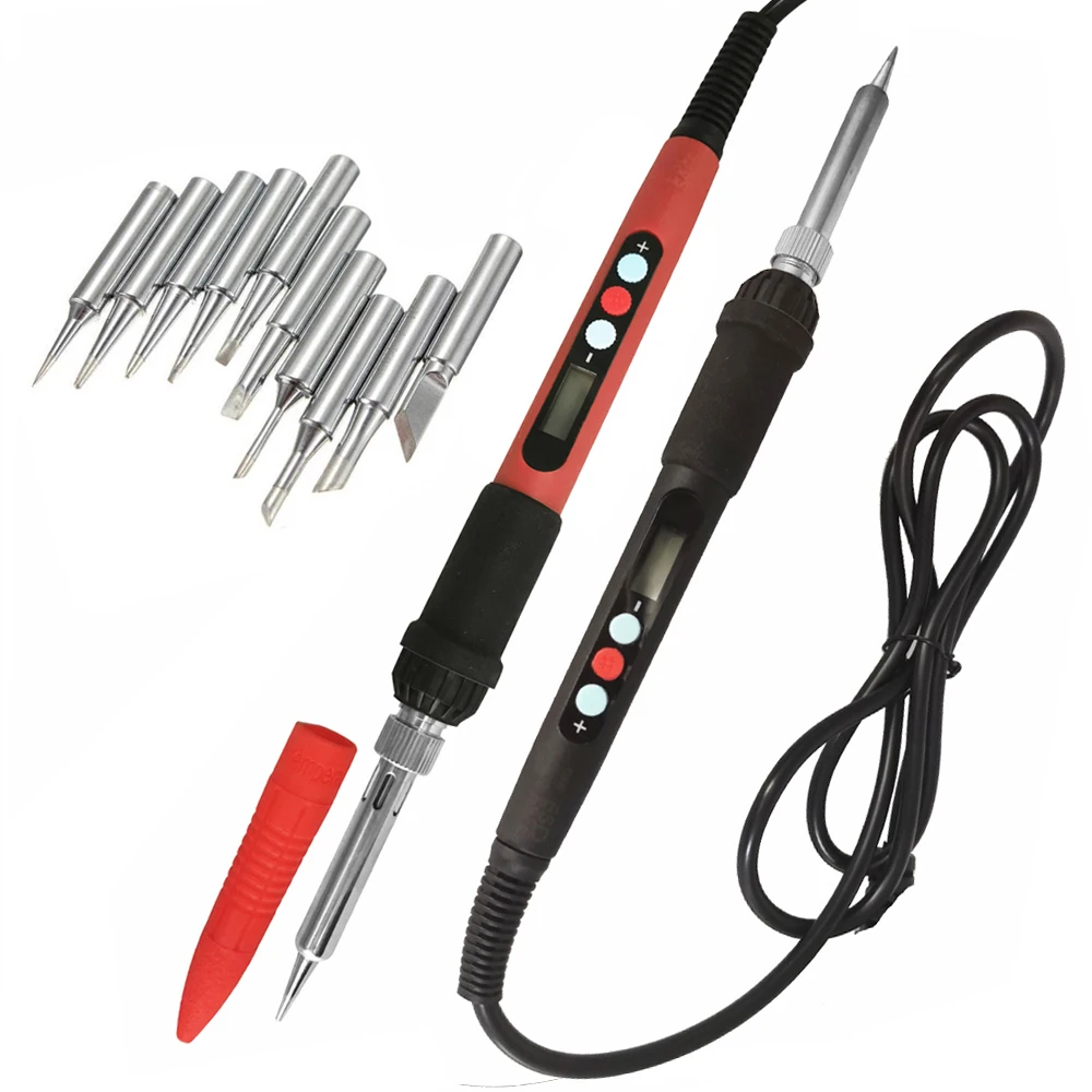 

80W 100V-240V Digital soldering iron kit set with soldering iron tips adjustable temperature LCD solder welding repair tools