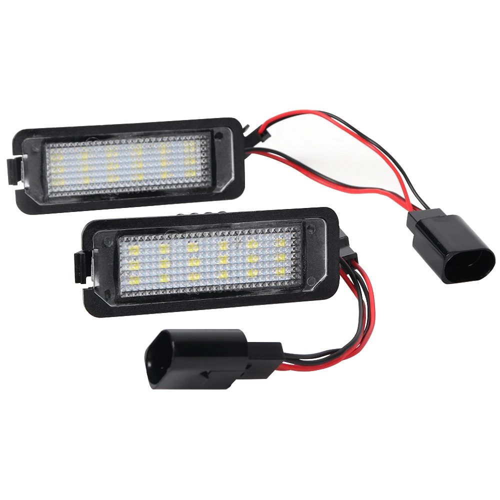 Car LED Number License Plate Light Lamp For VW Golf 4 5 6 Lupo Passat Beetle Polo Phaeton Scirocco Skoda Superb SEAT Altea Leon |