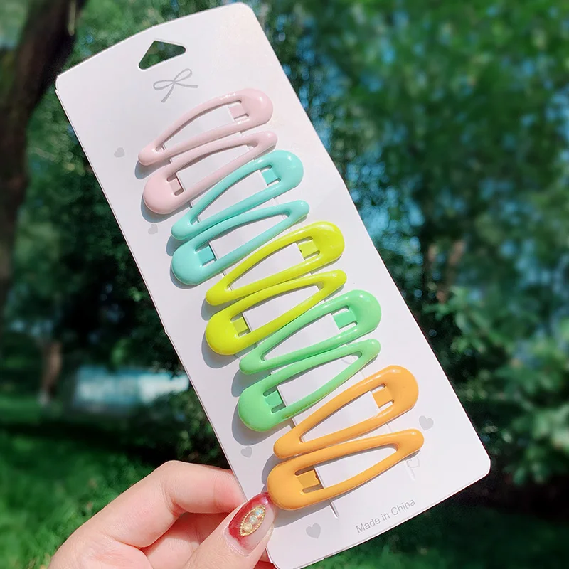 10/20/30/40 New Women Girls Cute Colorful Waterdrop Shape Hairpins Sweet Hair Clips Barrettes Slid Clip Fashion Hair Accessories korean hair clips Hair Accessories