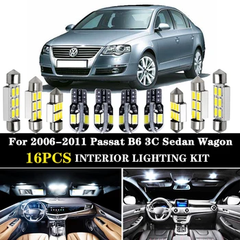 

16Pcs White Canbus led Car interior lights Kit for 2006-2011 Volkswagen VW Passat B6 3C Sedan Wagon led interior lights Kit