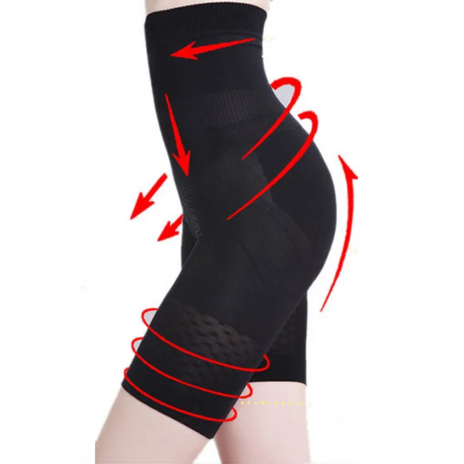 Черный Женские Для Похудения Body Shaper костюмы Корректирующее белье Формирование Cincher живот, бедра Управление Knicker трусики Высокая талия черного и телесного цвета S504 - Цвет: Черный