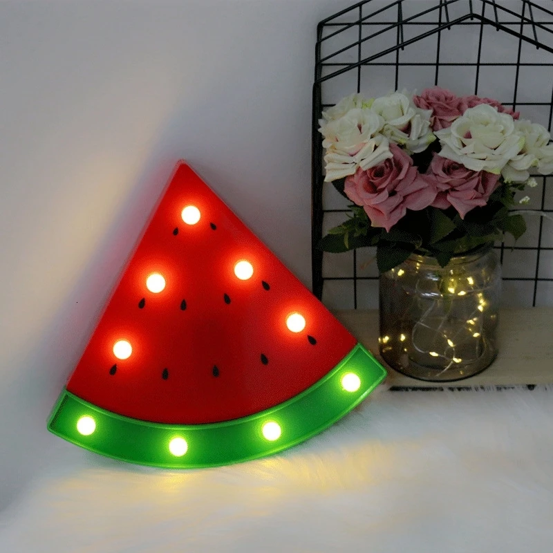 3D Watermelon Shape Night Light Home Bedroom Night Lighting  Indoor Decorate Fashion LED Children Lamp for Birthday Gift (6)