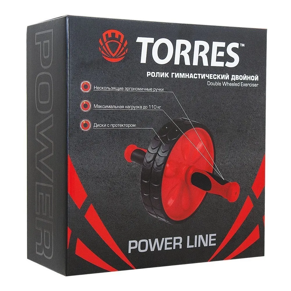 Ролик гимнастический TORRES PL5013 двойной