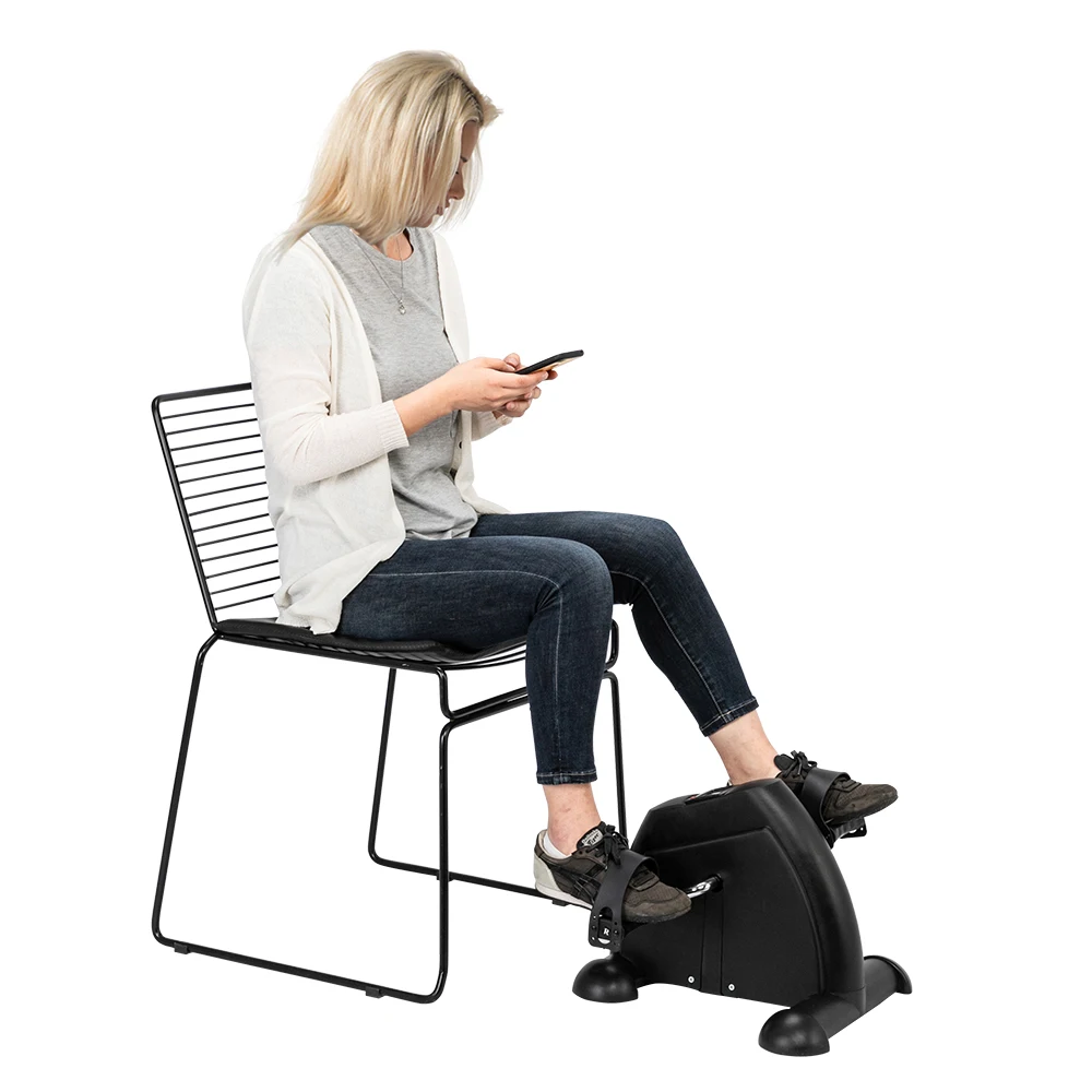 

W002K Home mini exercise bike mini bike hand and foot trainer adjustable distance Non-slip rubber pedals fitness training tool