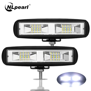 

NLpearl 2x 6" 48W Spot Led Fog Lights for Auto Truck Offroad Suv ATV 4x4 DRL LED Daytime Running Lihgt Bar Car Light Assembly