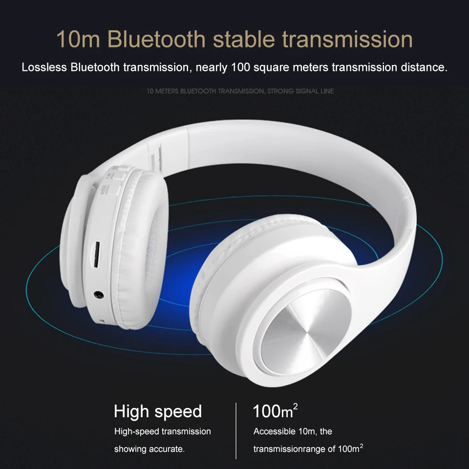 Tiptop Bluetooth наушники гарнитура 3D HIFI стерео беспроводные наушники с микрофоном для TF карты FM режим аудио разъем