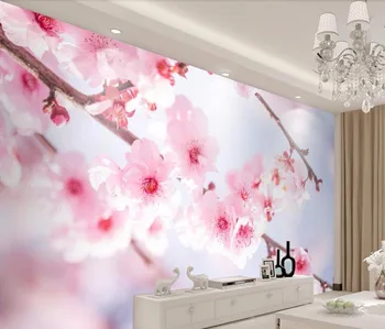 

CJSIR Custom Wallpaper 3D TV Background Wall HD New Chinese Style Peach Wall Living Room Decoration Painting 3d Wallpaper Decor