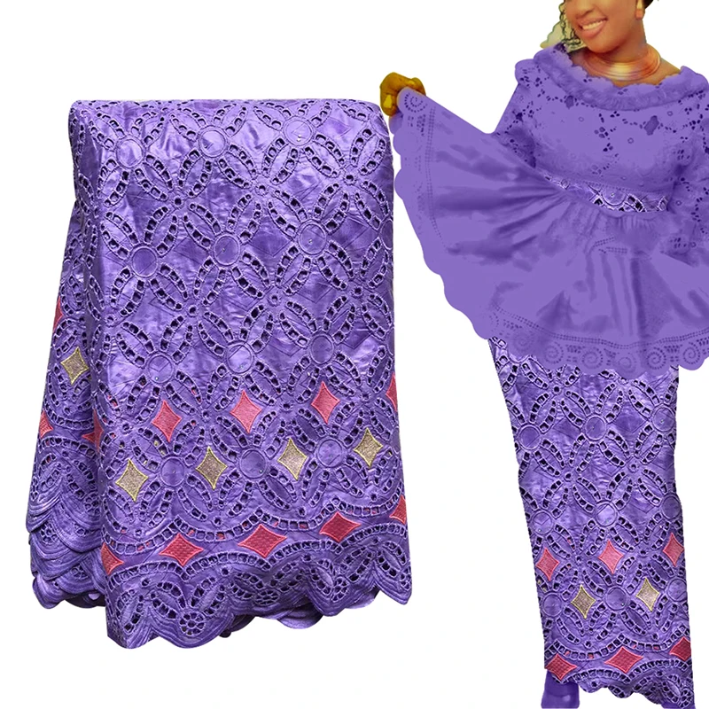 

Bestway Latest Bazin Riche Original 2021 Dress High Quality Nigerian Party Borer Embroidery African Lace Fabric 5 Yards