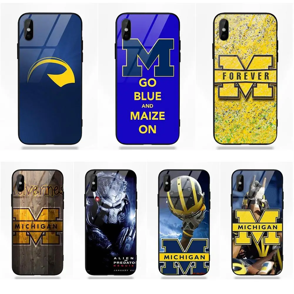

Go Blue Go Michigan Wolverines M For Huawei Honor 7X P20 Lite Mate 10 Pro Redmi 5 Note 5A 6 For Galaxy S8 S9 Plus