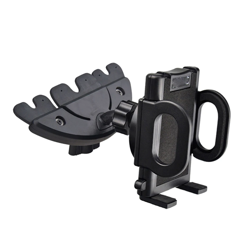 Plastic CD Slot, Car Phone Mount, Fully Adjustable Holder for Hands-Free Phone Calls and GPS Use, Compatible for Phone