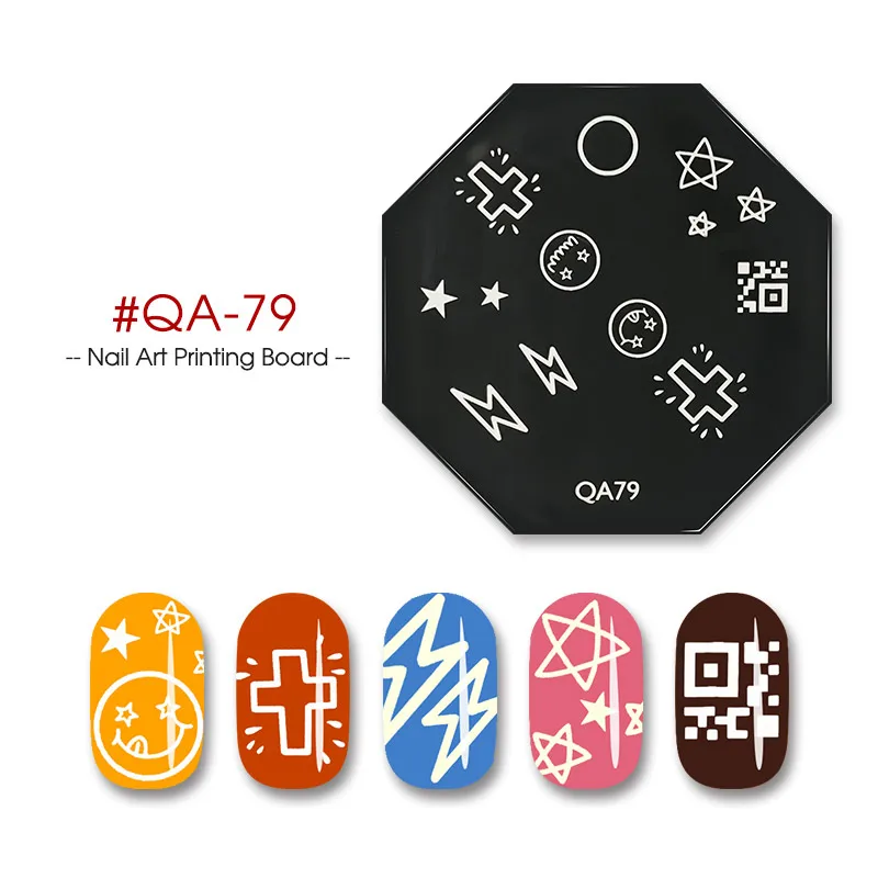 QA79 Vrenmol штамп шаблон 16 видов стилей цветок розовые листья трафареты для ногтей на выбор маникюрные инструменты - Цвет: QA79
