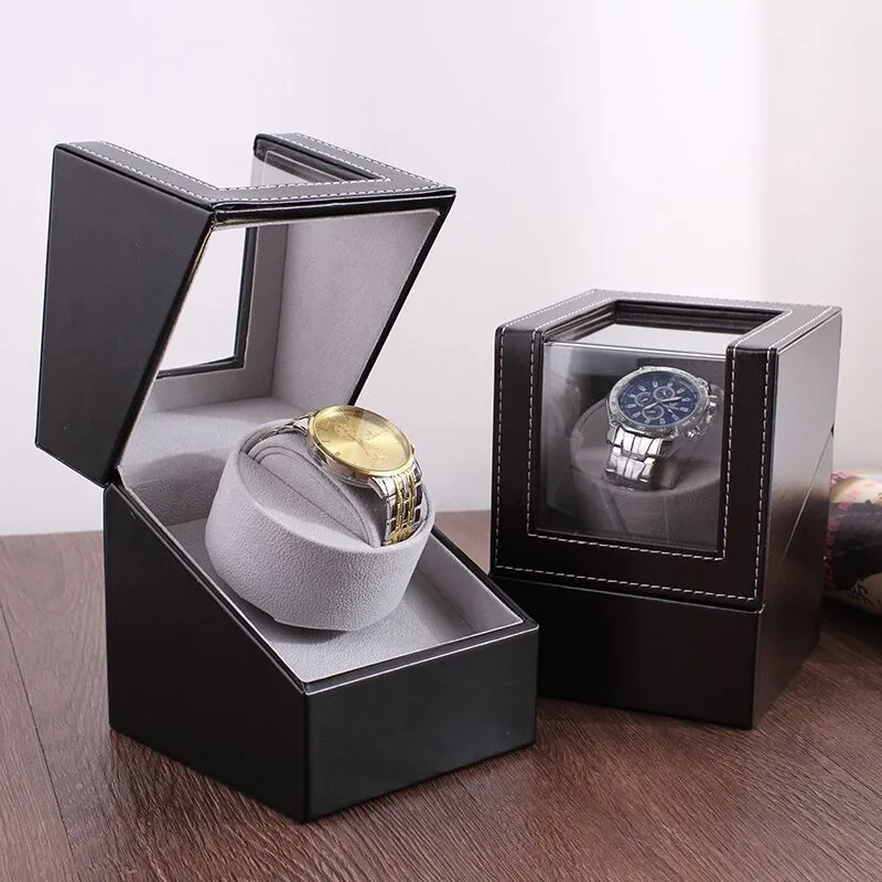 

Black Mechanical Watch Winding Box Motor Shaker Watch Winder Holder Display Jewelry Storage Organizer
