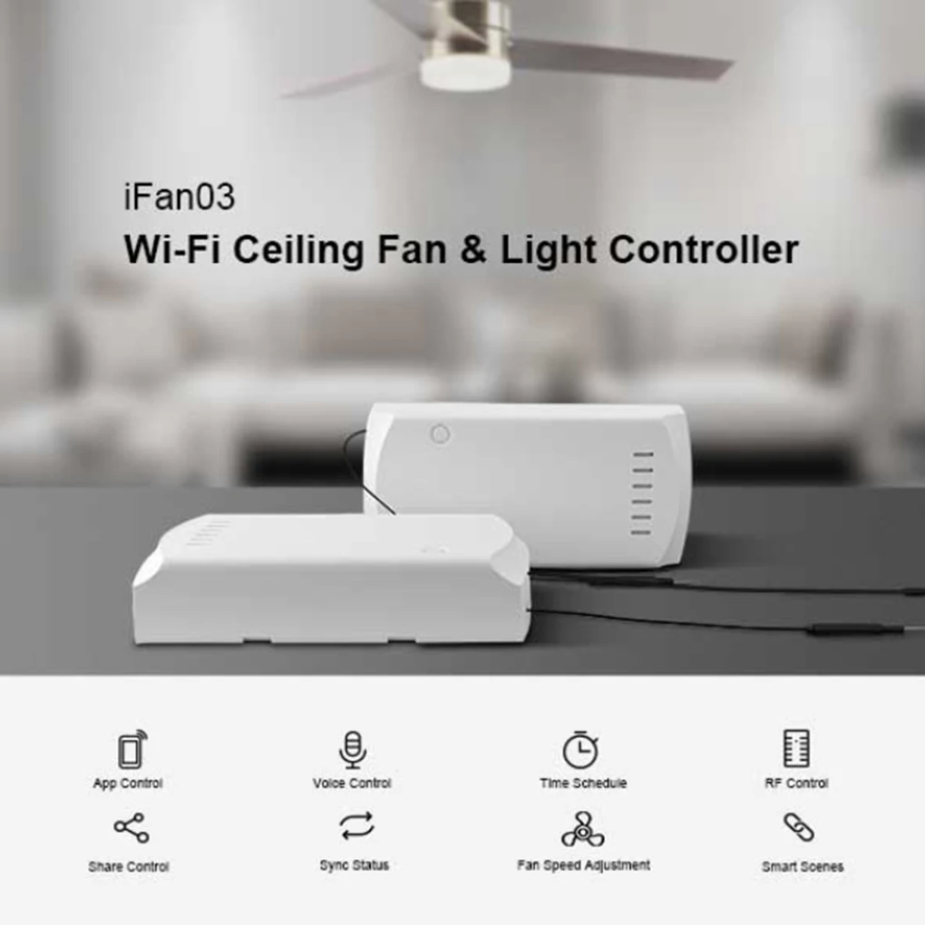 SONOFF iFAN03 RF умный дом с дистанционным управлением переключатель вентилятора RM433 дистанционное управление Скорость Регулируемая Wifi умные переключатели для вентиляторов