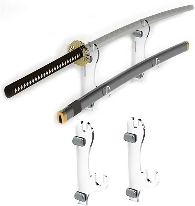 

Acrylic Two-Layer Wall Mount Samurai Sword Hanger Holder acrylic stand for Collecting and Displaying Martial Arts Sword