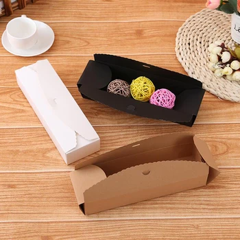 

New 10Pcs Baking Package Kraft Gift Boxes handmade paper candy / chocolate packing box Blank storage DIY wedding cake boxes