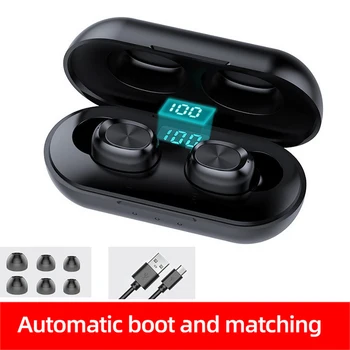 

TWS Bluetooth headphones 5.0 Touch Waterproof Headsets Auto Pairing Wireless Stereo Earphones Sports Earbuds with Charging Box