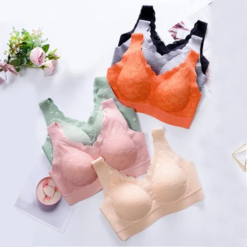 

Women Sexy Bra Seamless Lingerie Padded Tops Wire Free Bralette Push Up Bras Vest Brassiere Sleeping Underwear Intimates