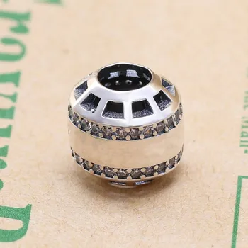 

Original 925 Sterling Silver Bead Creative Silver Round With Crystal Beads Fit Pandora Women Bracelet & Necklace Diy Jewelry