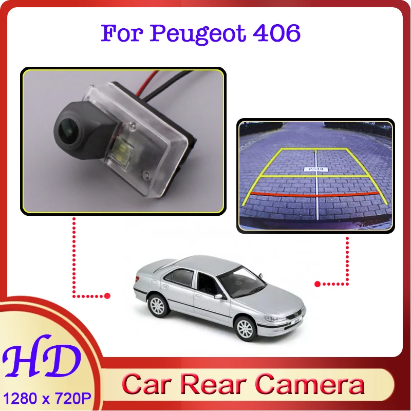 Автомобильная камера заднего вида рыбий глаз для Peugeot 406 1995 ~ 2008 HD с функцией
