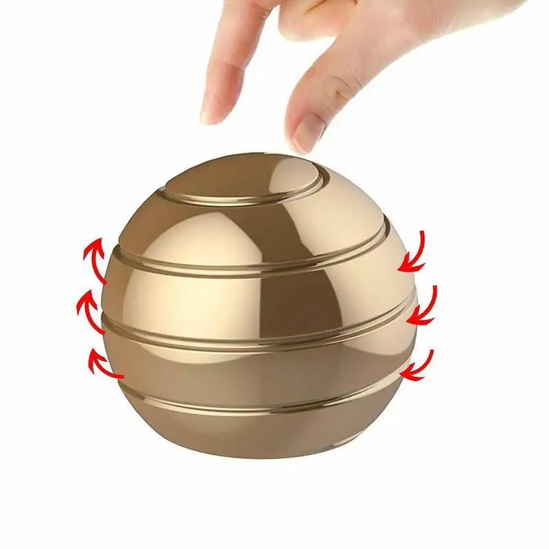 Desktop Stress Relief Toy Aluminum Alloy Decompression Hypnosis Rotary Gyro Adult Fingertip Toy Kinetic Round Metal 1 Desktop Stress Relief Toy Aluminum Alloy Decompression Hypnosis Rotary Gyro Adult Fingertip Toy Kinetic Round Metal 5