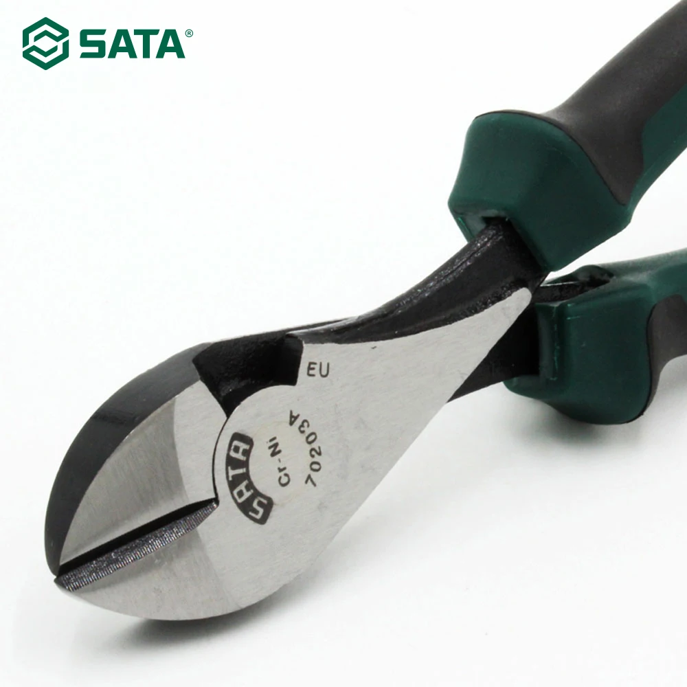 SATA 7" Diagonal Pliers Hand Tool Cutting Pliers Nippers For Wire Cutters Jewelers Cutters 70203A