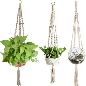 

Plant Hanger Braided Hanging Planter Basket Hemp Rope Macrame Pot Holder String