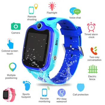 

BEESCLOVER D06 Children Smart Watch IP67 Waterproof Digital Kids Wristwatch SOS Call Boys Girls Smart Locator Anti Loss Monitor