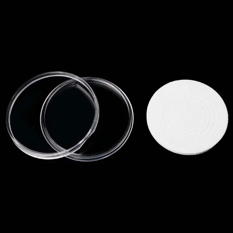 20 шт. прозрачный Круглый 46 мм прямой крой герметичные капсулы для монет держатель дисплей чехол для хранения с регулируемым EVA прокладка кольцо 16-40 мм
