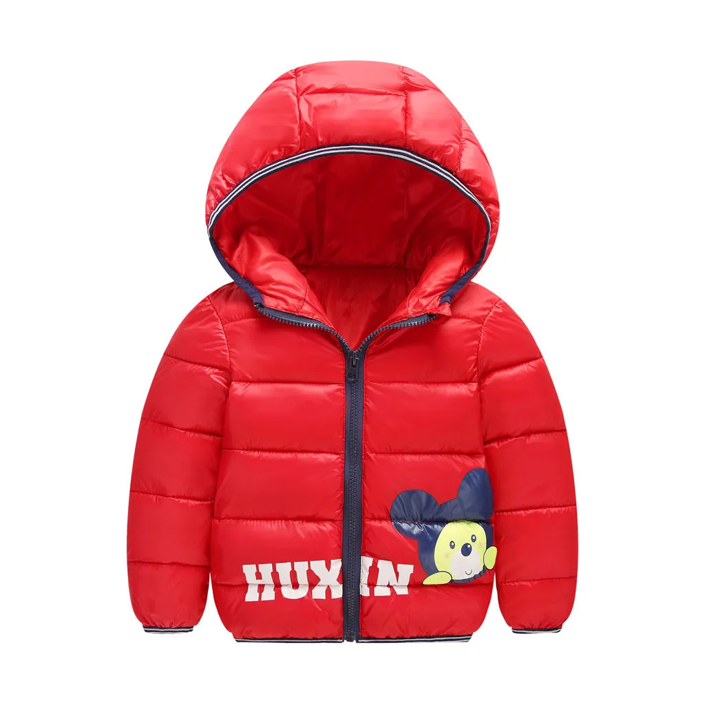 Коллекция года, весеннее Детское пальто Зимняя Детская куртка с рисунком верхняя одежда для мальчиков пальто для младенцев Одежда для малышей Плотная хлопковая одежда для девочек, L30830 - Цвет: RD