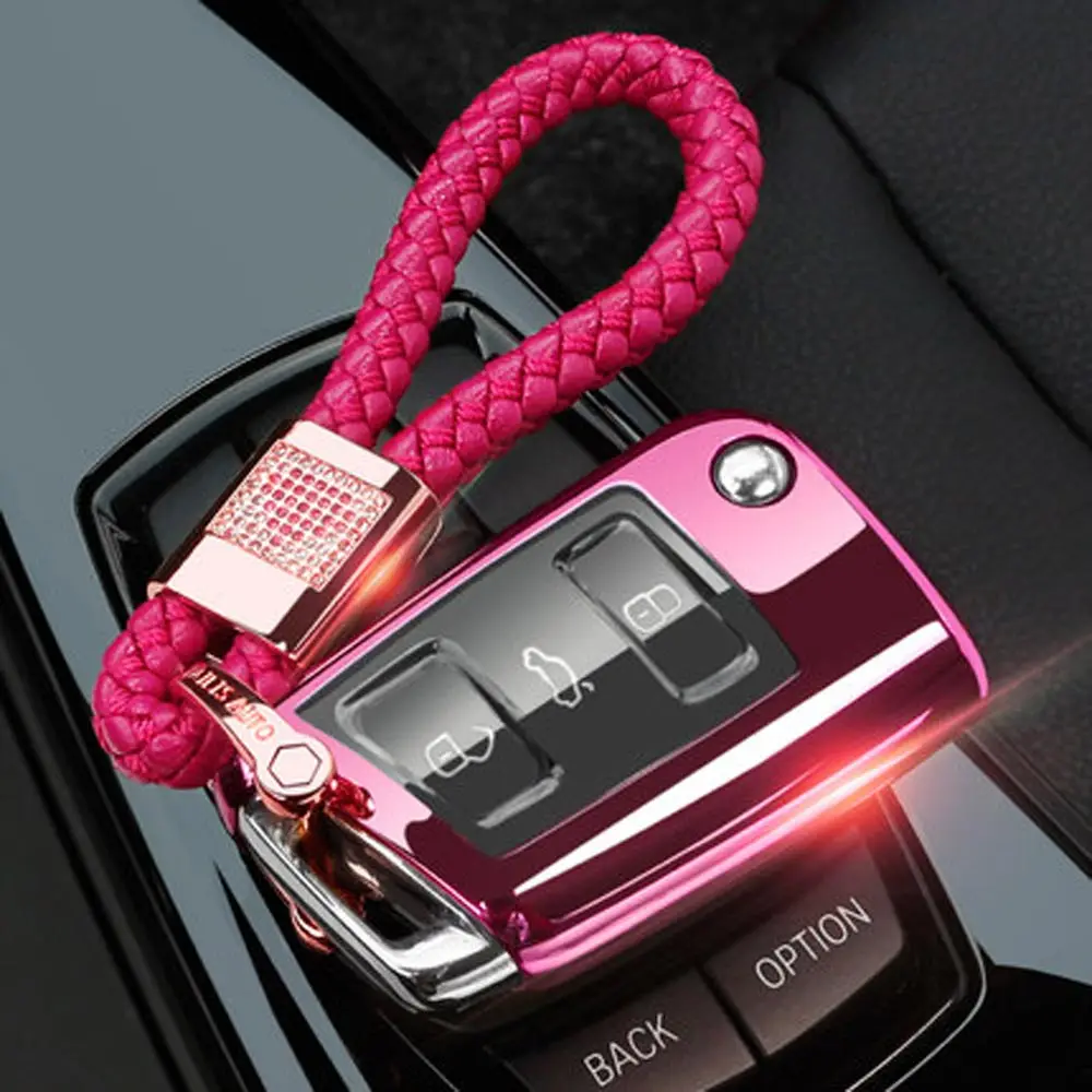 Option 8 Чехол-брелок для Volkswagen VW Polo Golf 7 Tiguan для Skoda Octavia Kodiaq Karoq для сиденья Ateca Leon Ibiza - Название цвета: Option 8