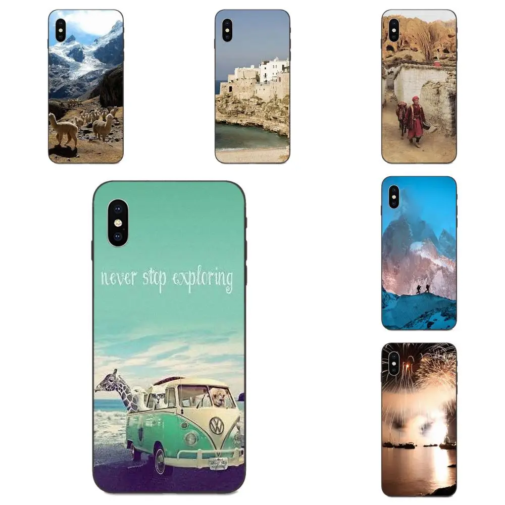 Never Stop Exploring Lamas On Holidays For Apple iPhone 4 4S 5 5S SE 6 6S 7 8 11 Plus X XS Max XR Pro Soft Coque Case | Мобильные
