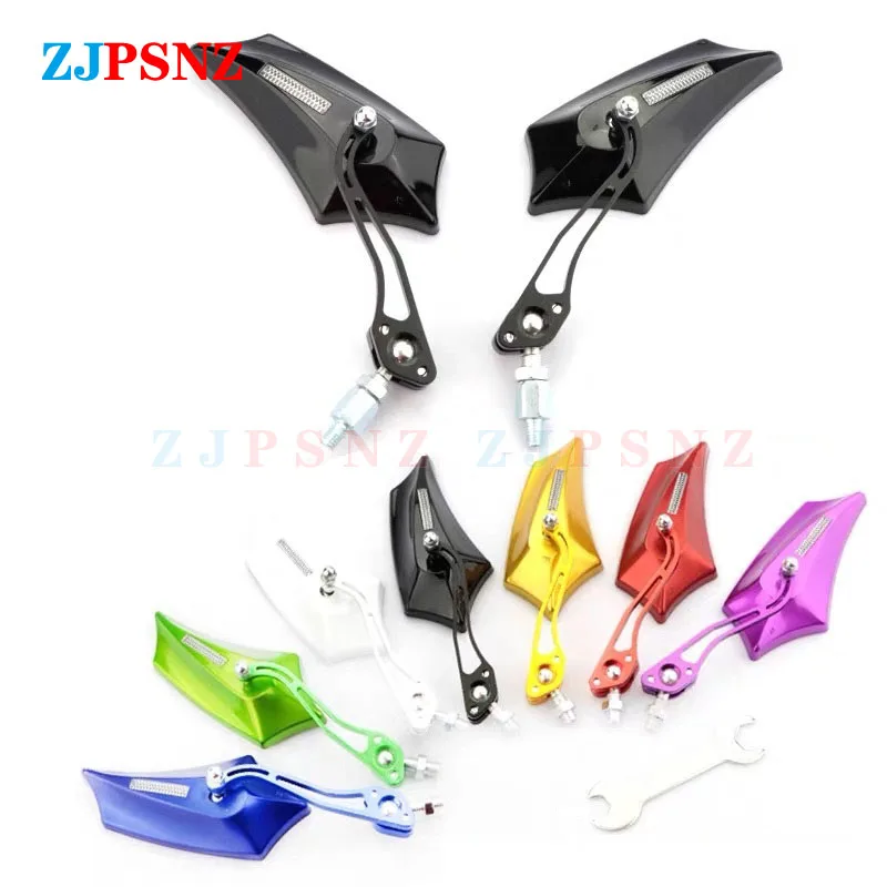 

1Set 8mm (7/8") 10mm Motorcycle Scooter Rearview Mirrors Moped ATV Motocross Motorbike Side Mirror High Quality