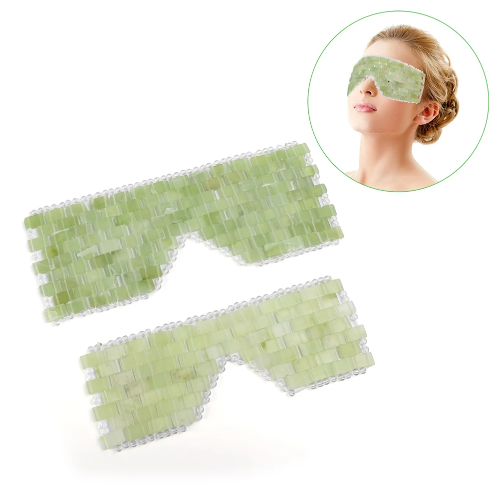 Jade Mask Natural Eye Stone Face Massage Wrinkle Remove Skin care tools Beauty Tool with Box |