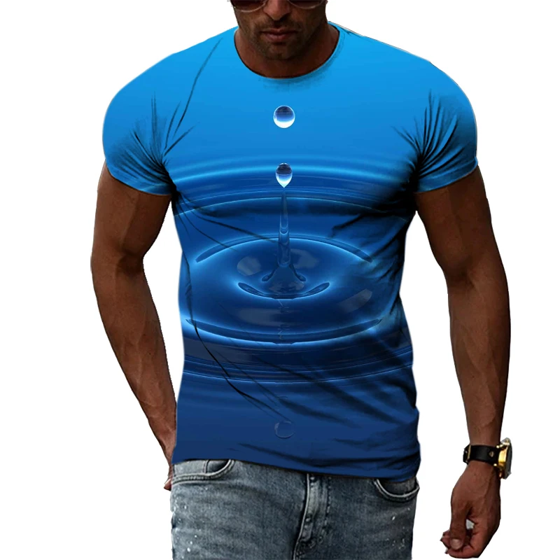 Moda 3d gotas de água gráfico t camisas para homens verão casual  interessante impressão t-shirts hip hop harajuku tendência legal blusa -  AliExpress