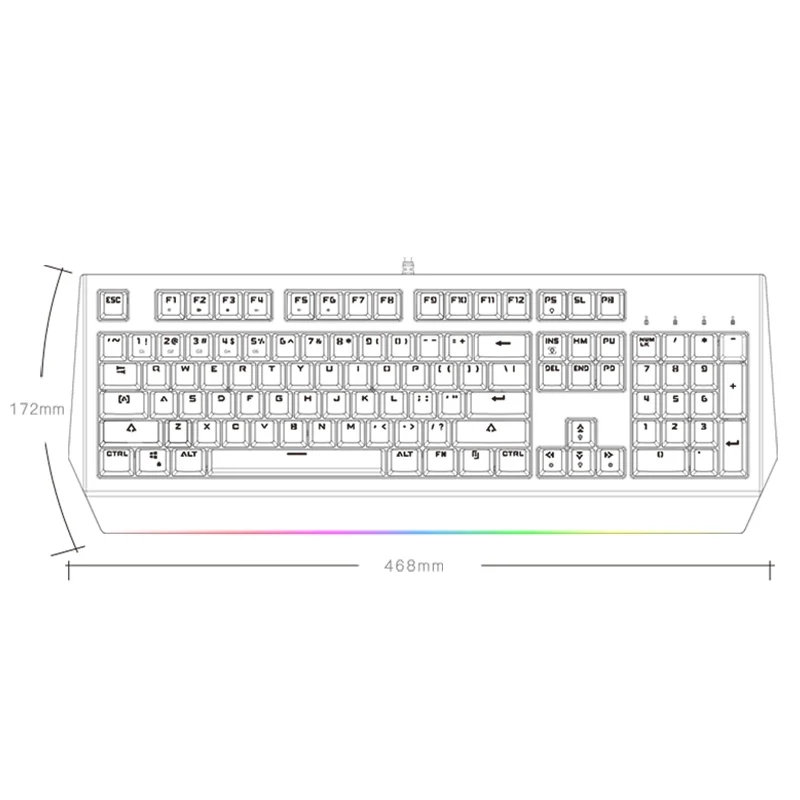 Original MOTOSPEED CK99 Gaming Mechanical Keyboard Cherry Red Switch 104 key RGB backlight USB Wire
