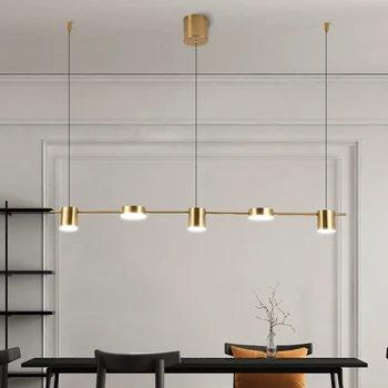 

Gold or Black 2020 Simple Pendant Lights For Dining Room LED Lighting Hanging Fixtures for Bar Bedroom Home Long Pendant Lamp