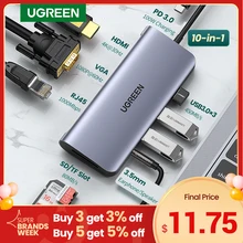 UGREEN USB HUB C HUB HDMI Adapter 10 in 1 USB C zu USB 3,0 Dock für MacBook Pro Zubehör USB-C Typ C 3,1 Splitter USB C HUB