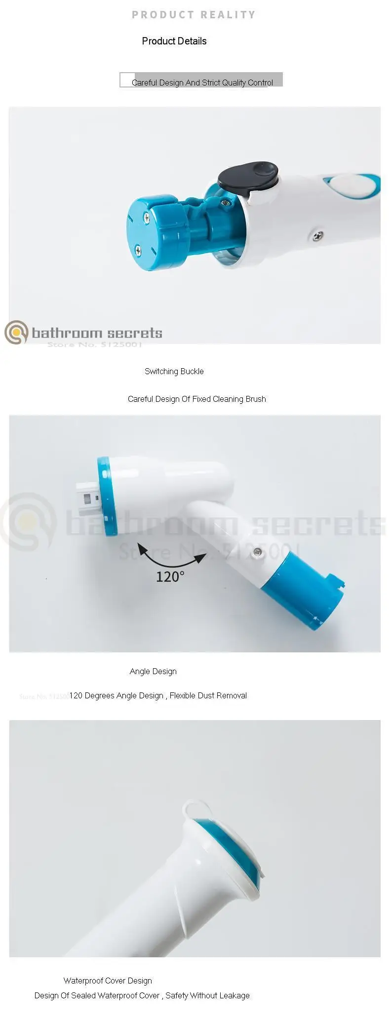 Electric Cleaning Machine Cleaning Brush Long Handle Household Kitchen Cleaning Floor Tile Brush Multifunctional Rotary Brush
