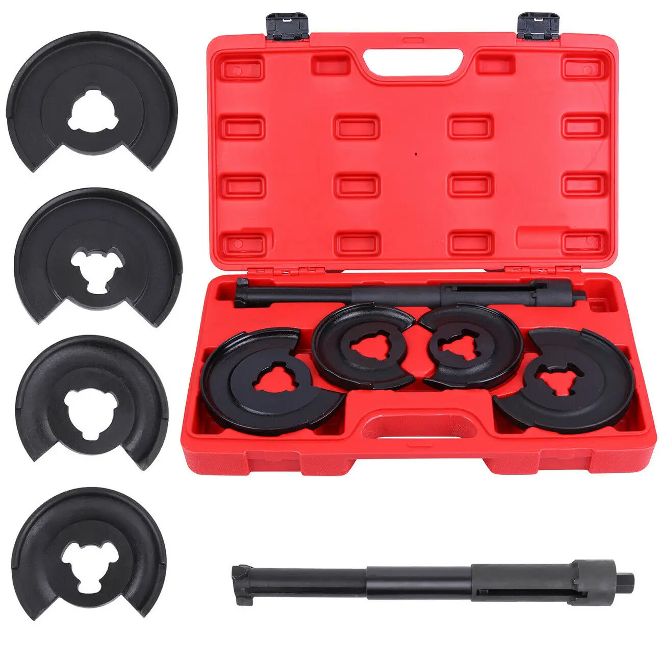 

Samger For Mercedes Benz Opel 5pc Coil Spring Compressor Telescopic Repair Tool Kit Strut Tool For VW W123 W124 W202 SK1076