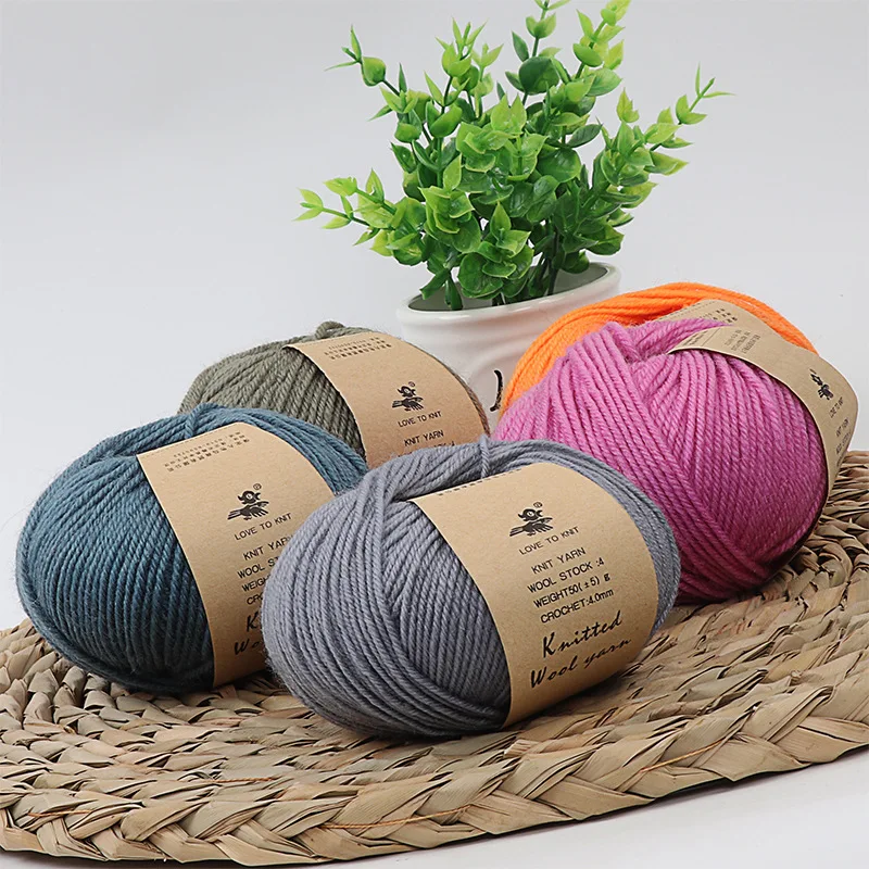 

Hand knitting DIY sweater with wool thread