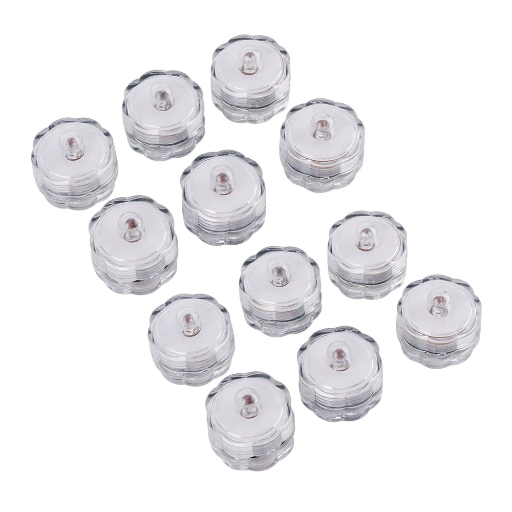 

12pcs P68 Waterproof MultiColor Submersible LED Underwater Light Battery Operated for Fish Tank Pond Swimming Pool Wedding Party