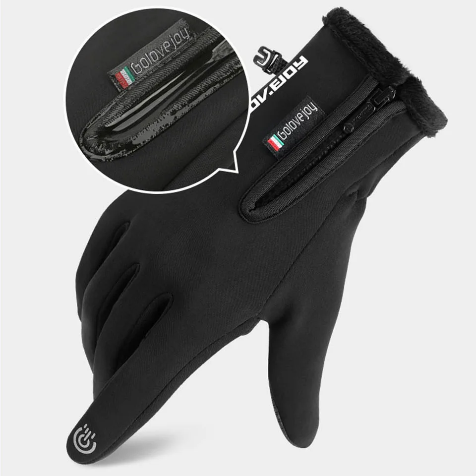 Winter Waterproof Fishing Gloves Warm Protection Ridding Gloves 2 Finger Flip